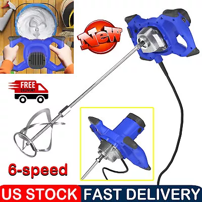 Buy 2600W Portable Electric Concrete Cement Mixer Drywall Mortar Handheld 6 Speed • 45.32$