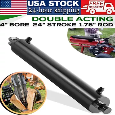 Buy Hydraulic Cylinder Welded Double Acting 4.5  Bore 24  For Log Splitter 3500 PSI • 356.61$