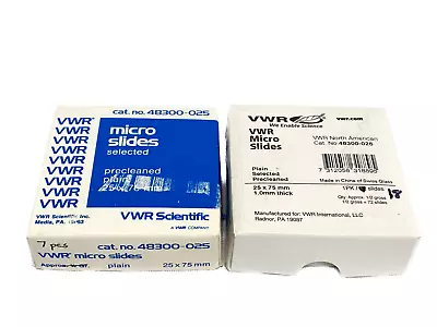 Buy (25 Pcs) VWR Rectangle Microscope Slides 25 X 75 X 1mm Thickness 48300-026 -025 • 15.99$