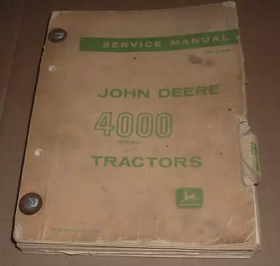 Buy Technical Service Shop Manual John Deere Series 4000 4010 4020 Tractors Sm-2039 • 65$
