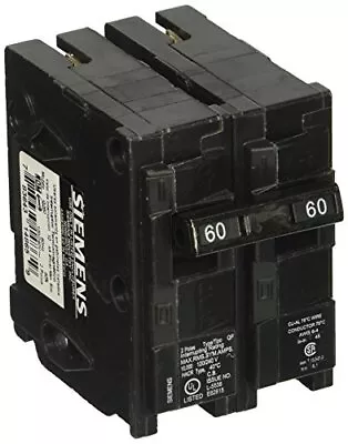 Buy Siemens Q260 2 Pole 60 Amp 120/240V Plug In Circuit Breaker • 11.10$