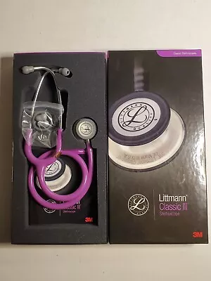 Buy 3M Littmann Classic III Monitoring Stethoscope Lavender Tube #5832 Super Clean • 75.50$
