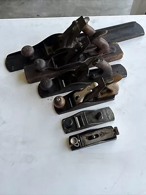 Buy Lot Of 6 Wood Working Planers 24  Various Sizes Brands Unmarked Stanley • 250$