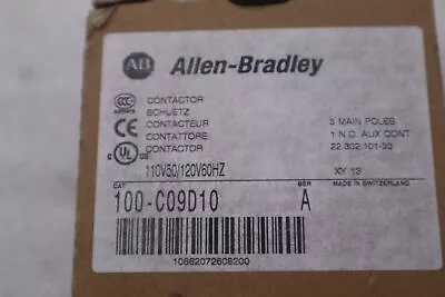 Buy New Ab Allen Bradley 100-c09d10 Contactor Iec 9 Amp 3 Pole Stock B-1385 • 56.81$