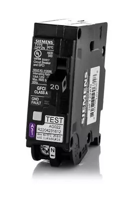 Buy Siemens 20 Amp 1-Pole GFCI Plug-On Neutral Circuit Breaker • 34.67$