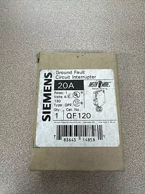 Buy New In Box Siemens 20 Amp Gfci Breaker QF120A • 60$